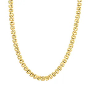 14K Yellow Gold Multi Row Polished Chain