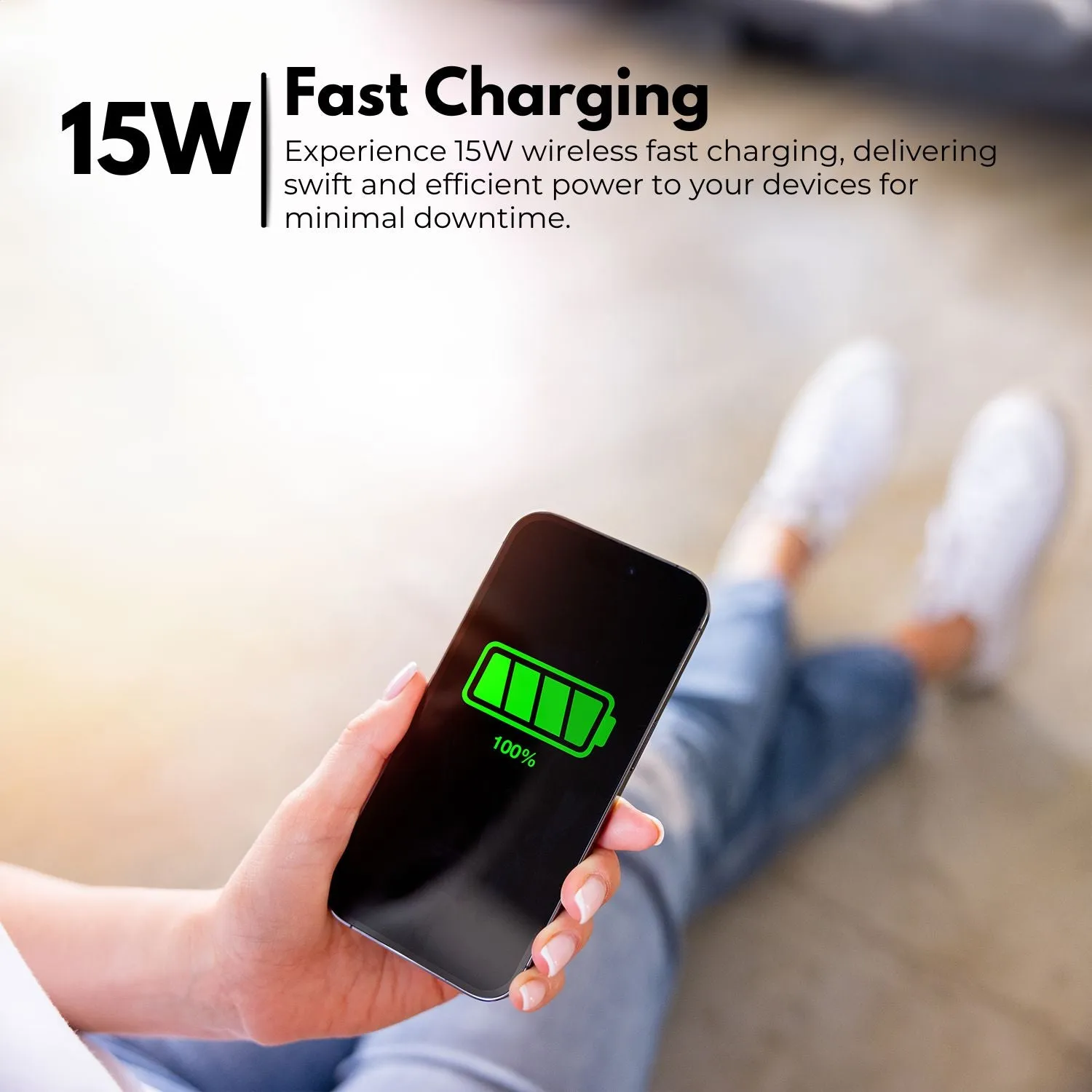 15W Fast Charge 3 in 1 Wireless Charger, Anti-Slip, Voctus