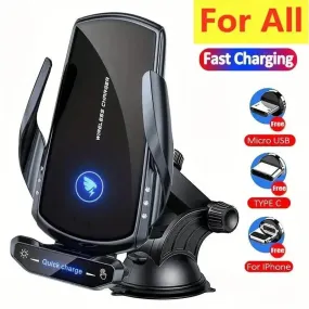 15W Fast Wireless Car Charger & Phone Holder