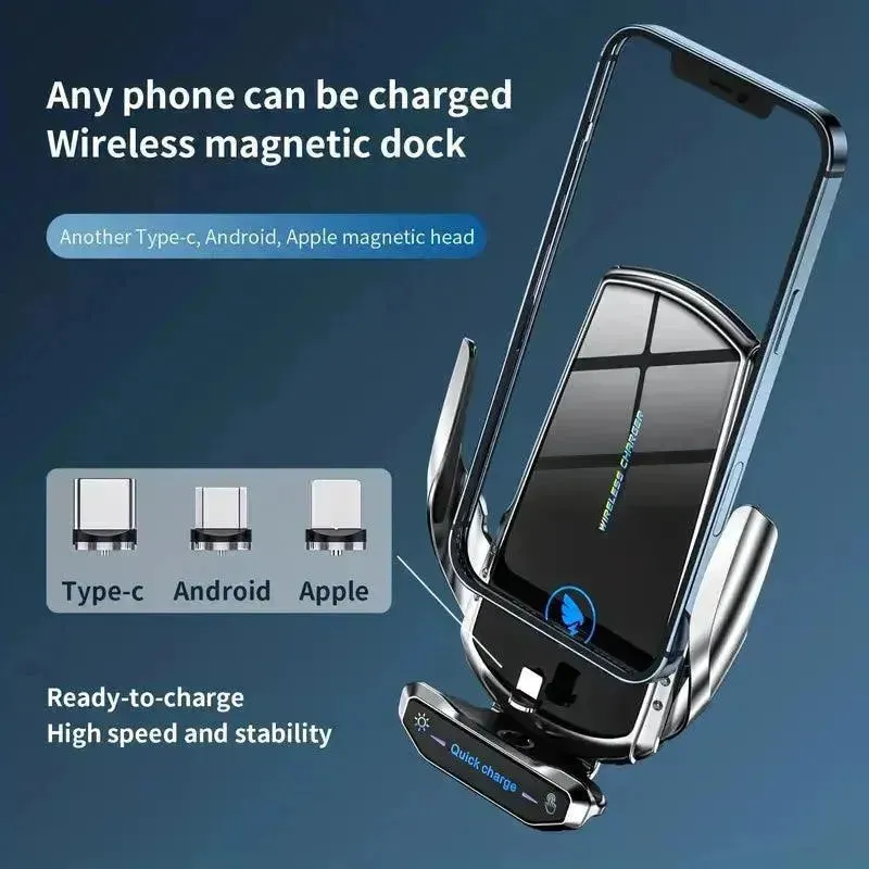 15W Fast Wireless Car Charger & Phone Holder