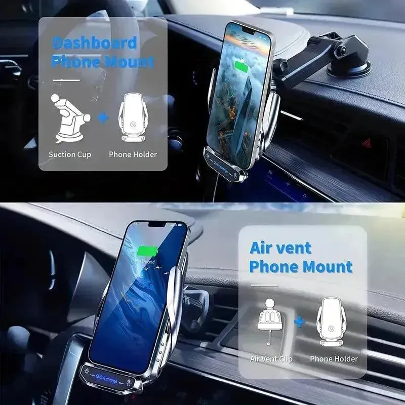 15W Fast Wireless Car Charger & Phone Holder