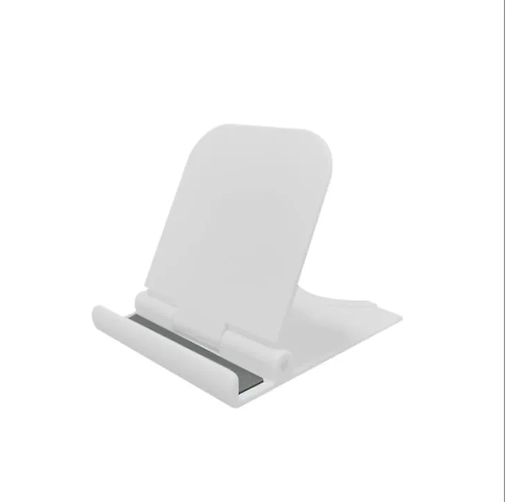 2Pcs white Universal mobile phone tablet desktop stand, foldable plastic mobile phone stand AZ19077