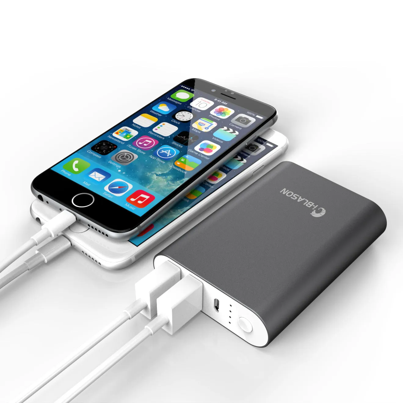 3 Port 7800 mAh Power Bank - Black