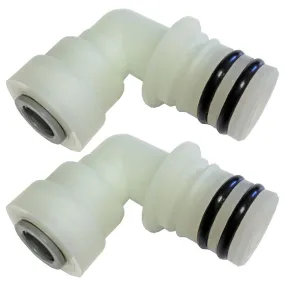 3/4 Quad Port 90 Deg Elbow x 1/2 OD JG Push-in Fittings