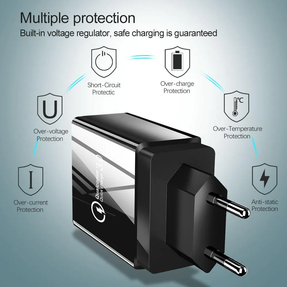 4 USB Multi-Port Mobile Phone Charger