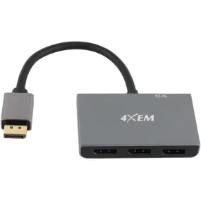 4Xem 3-Port Displayport To Displayport Multi-Monitor Hub