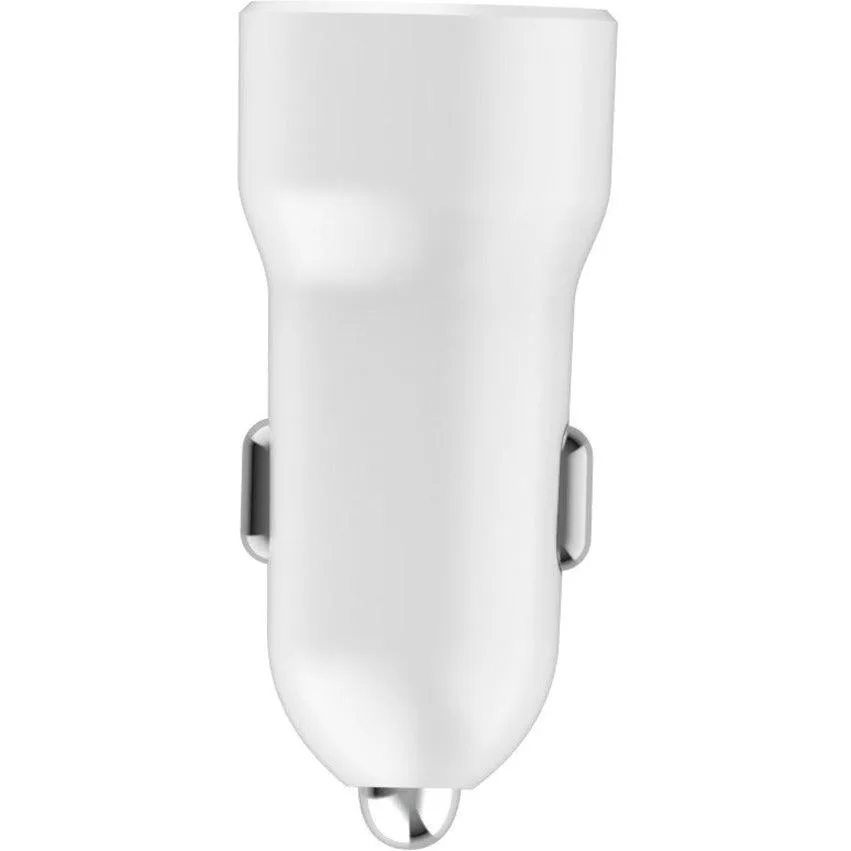 4XEM Dual USB Car Charger Adapter A/C - White