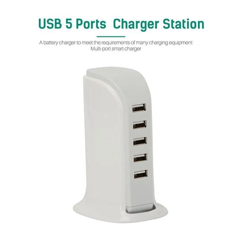 5 Port Multi USB Charging Station