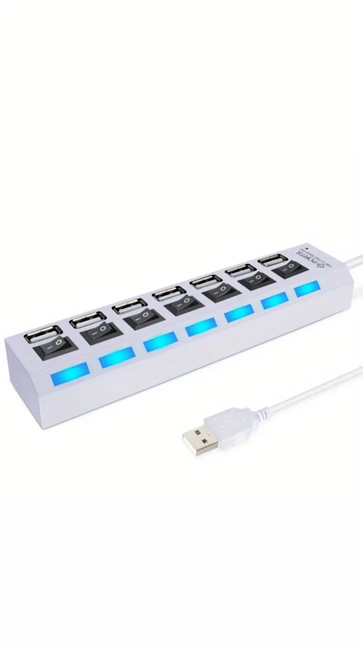 7 Port USB Extension (black)