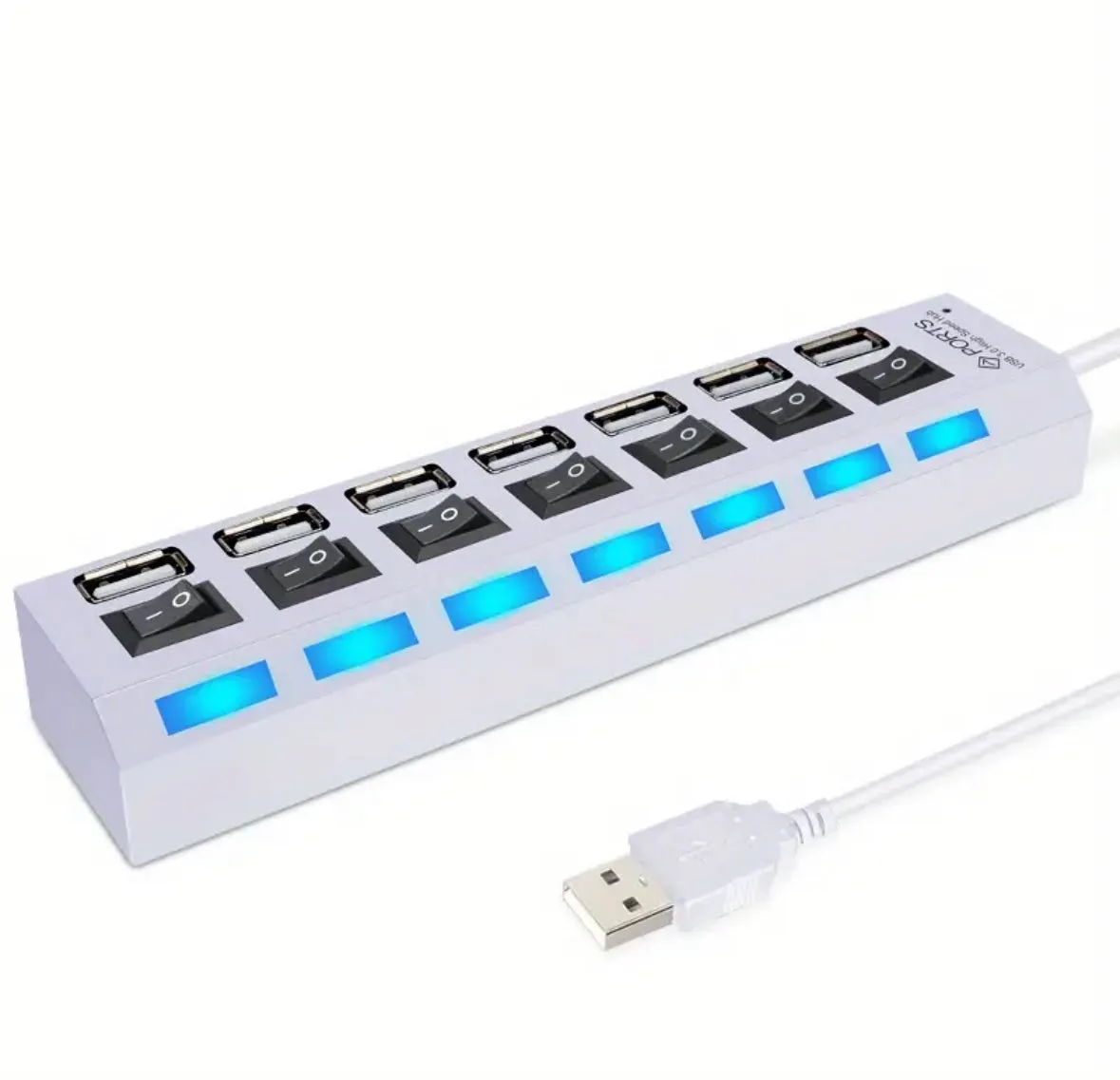 7 Port USB Extension (black)