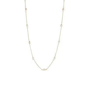 9kt Gold 16" Multi Baroque Pearl Pendant Necklace