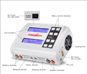 AC/DC Duo Dual Port 200W Charger, Multi Chem