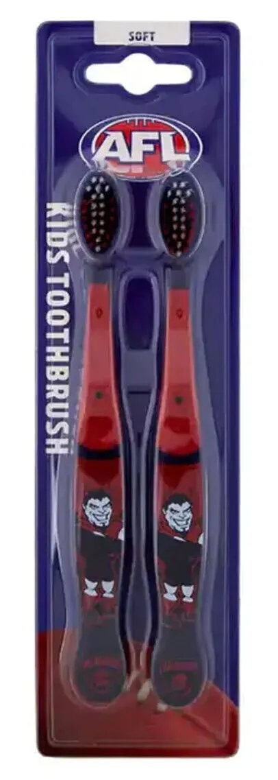 AFL Mascot Kids Toothbrush - Melbourne Demons - Soft/Medium