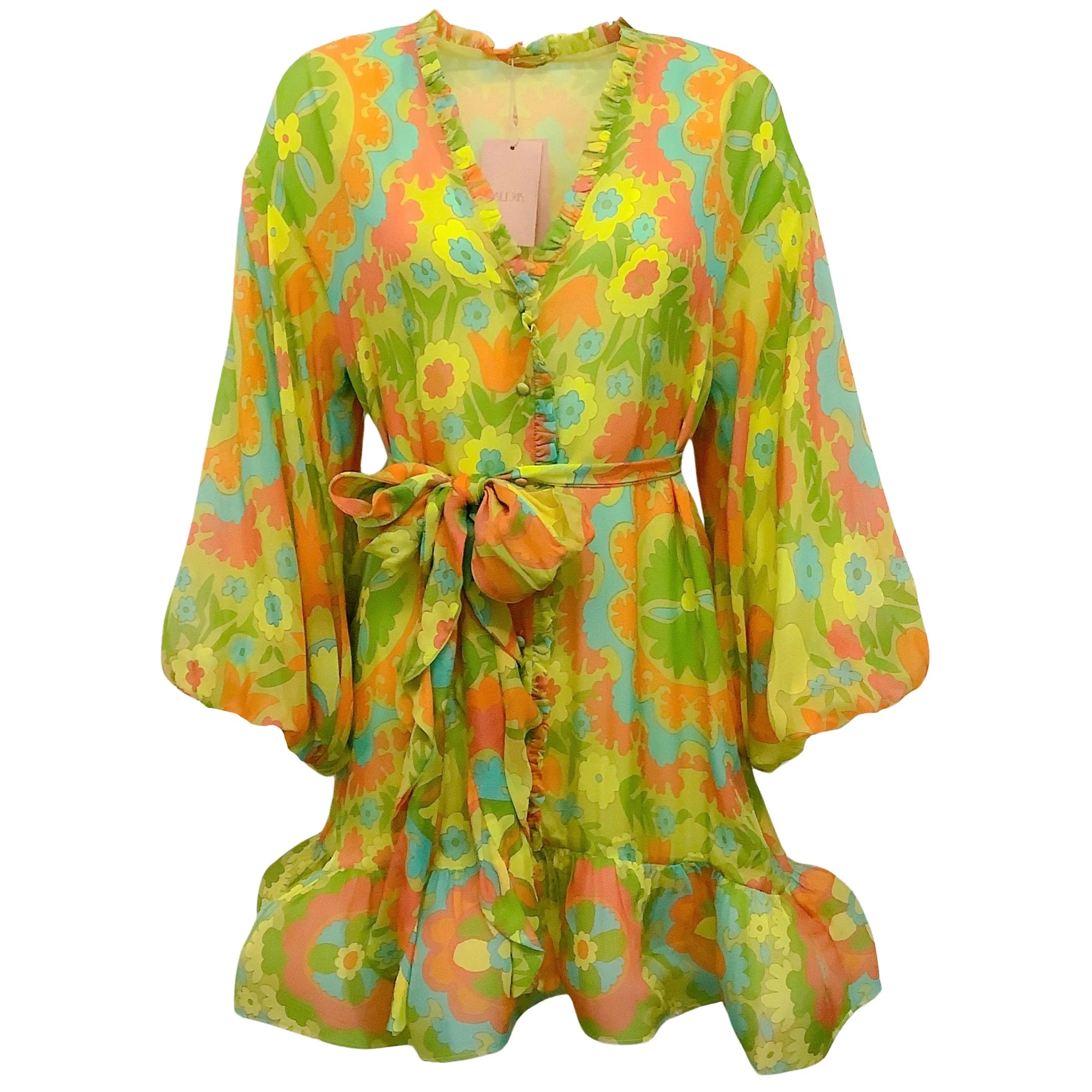 Alexis Green Multi Floral Analia Dress