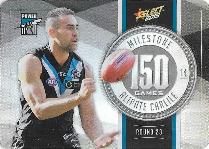 Alipate Carlile, 150 Games Milestone, 2015 Select AFL Champions