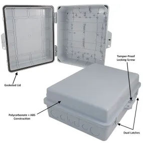 Altelix 14x11x5 PC   ABS Weatherproof Utility Box NEMA Enclosure with Hinged Door