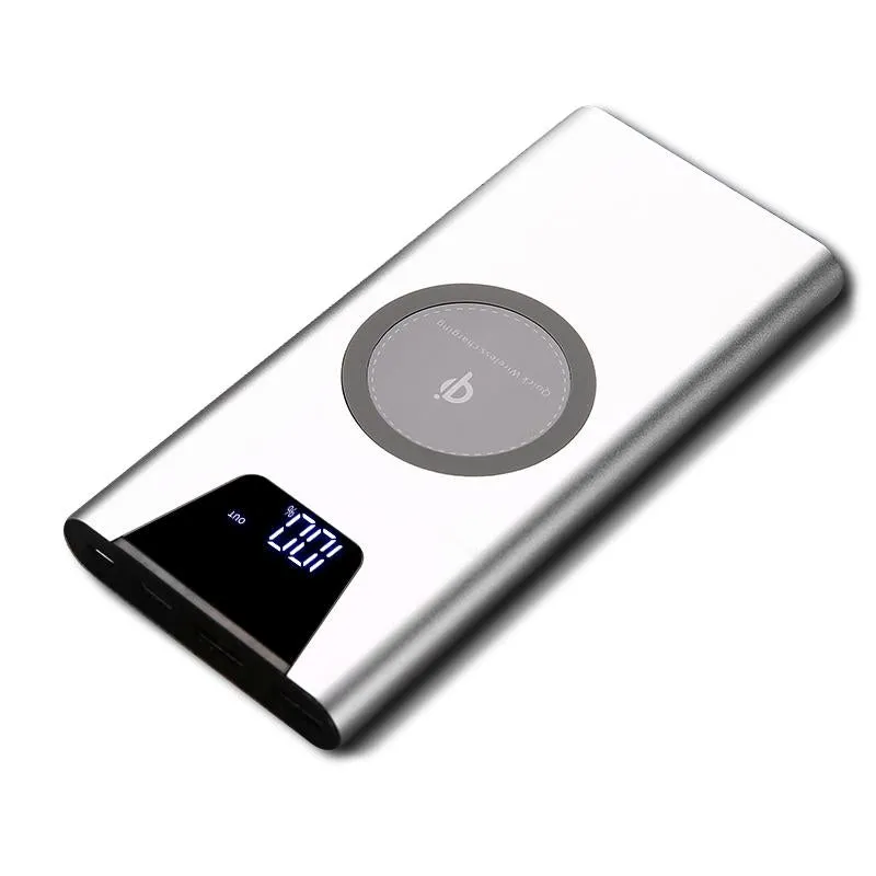 Aluminium 10000mAh Qi Wireless Power Bank