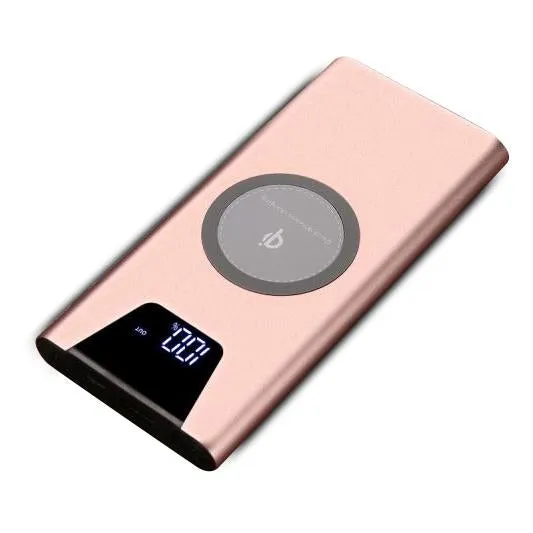 Aluminium 10000mAh Qi Wireless Power Bank