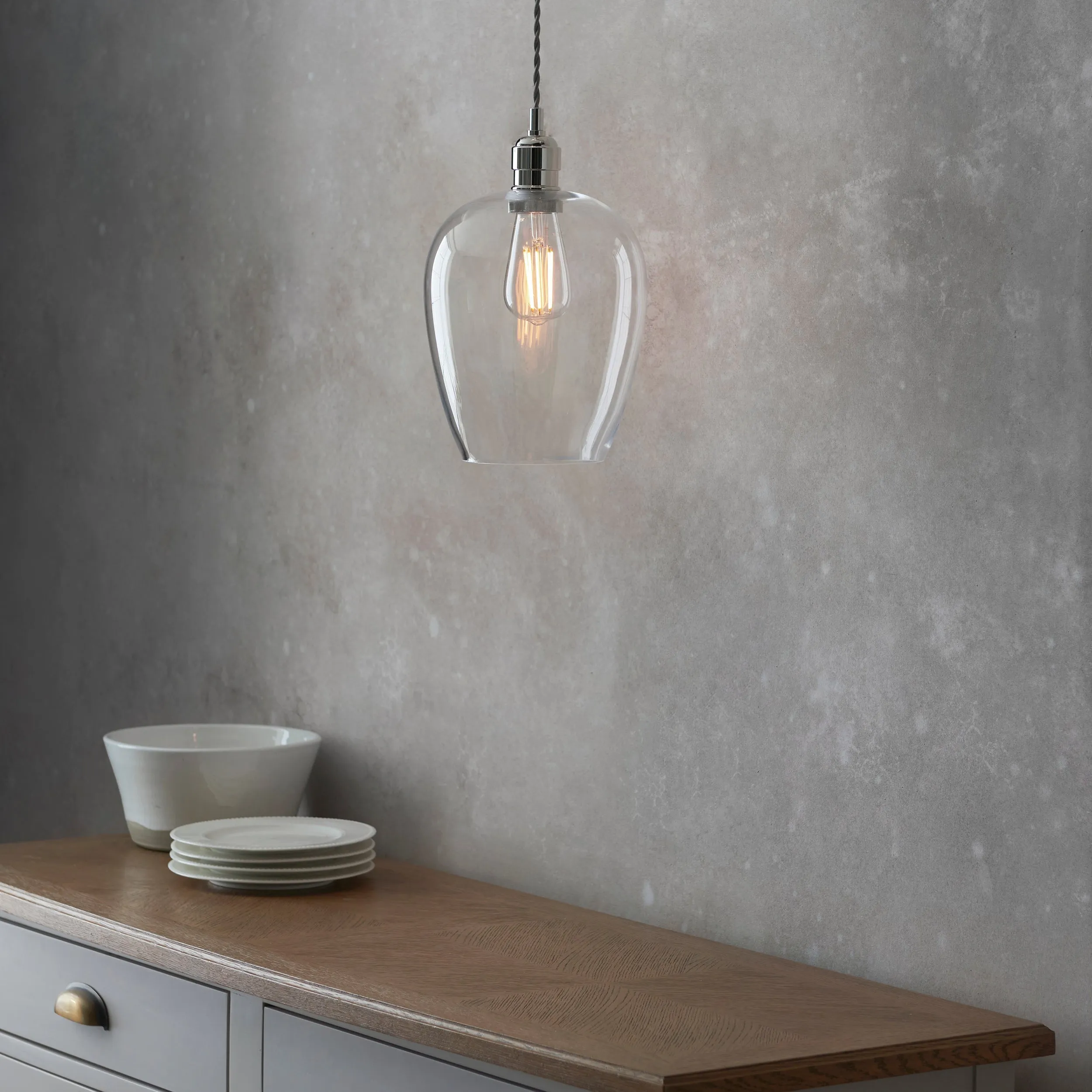 Amos Lucid Pendant Polished Nickel Small