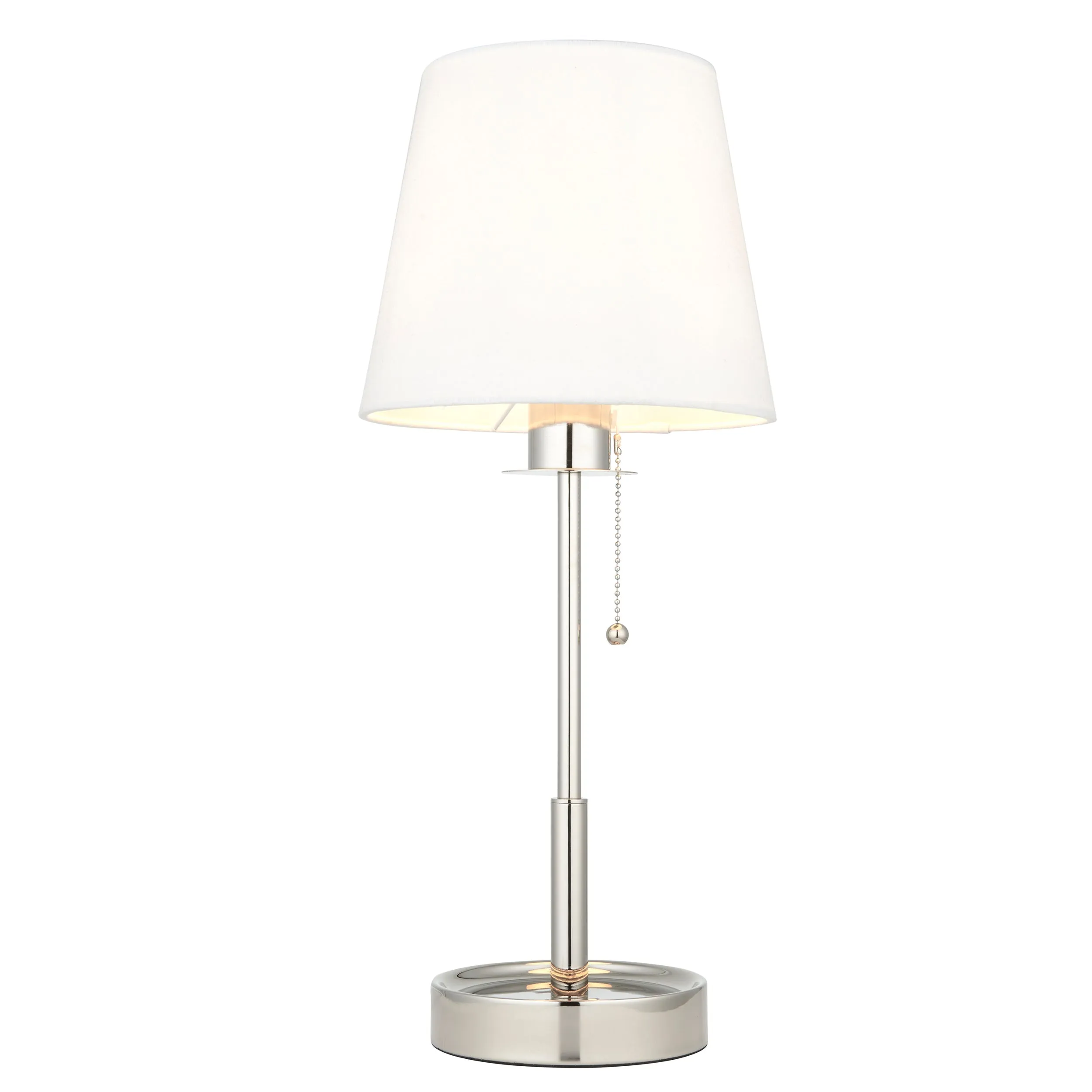 Amos Westminster Table Lamp Bright Nickel