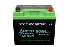 Amped Outdoors Lithium Battery (LiFePO4) | Nominal Voltage 12V | Nominal Capacity 60AH