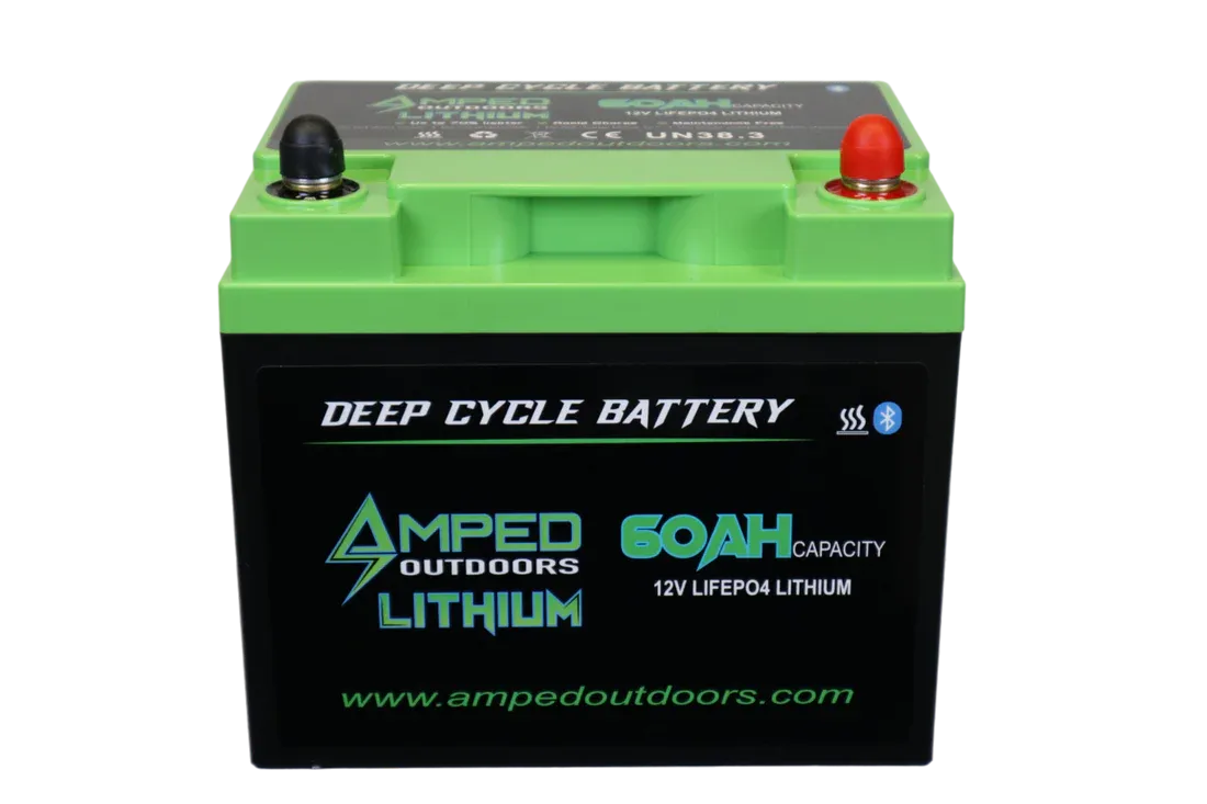 Amped Outdoors Lithium Battery (LiFePO4) | Nominal Voltage 12V | Nominal Capacity 60AH