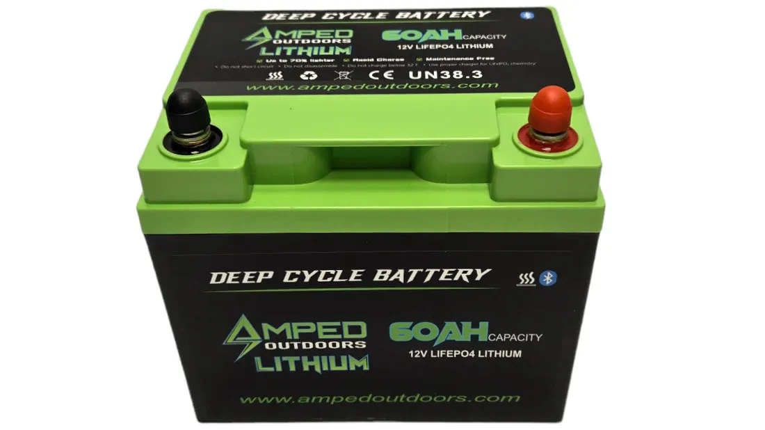 Amped Outdoors Lithium Battery (LiFePO4) | Nominal Voltage 12V | Nominal Capacity 60AH