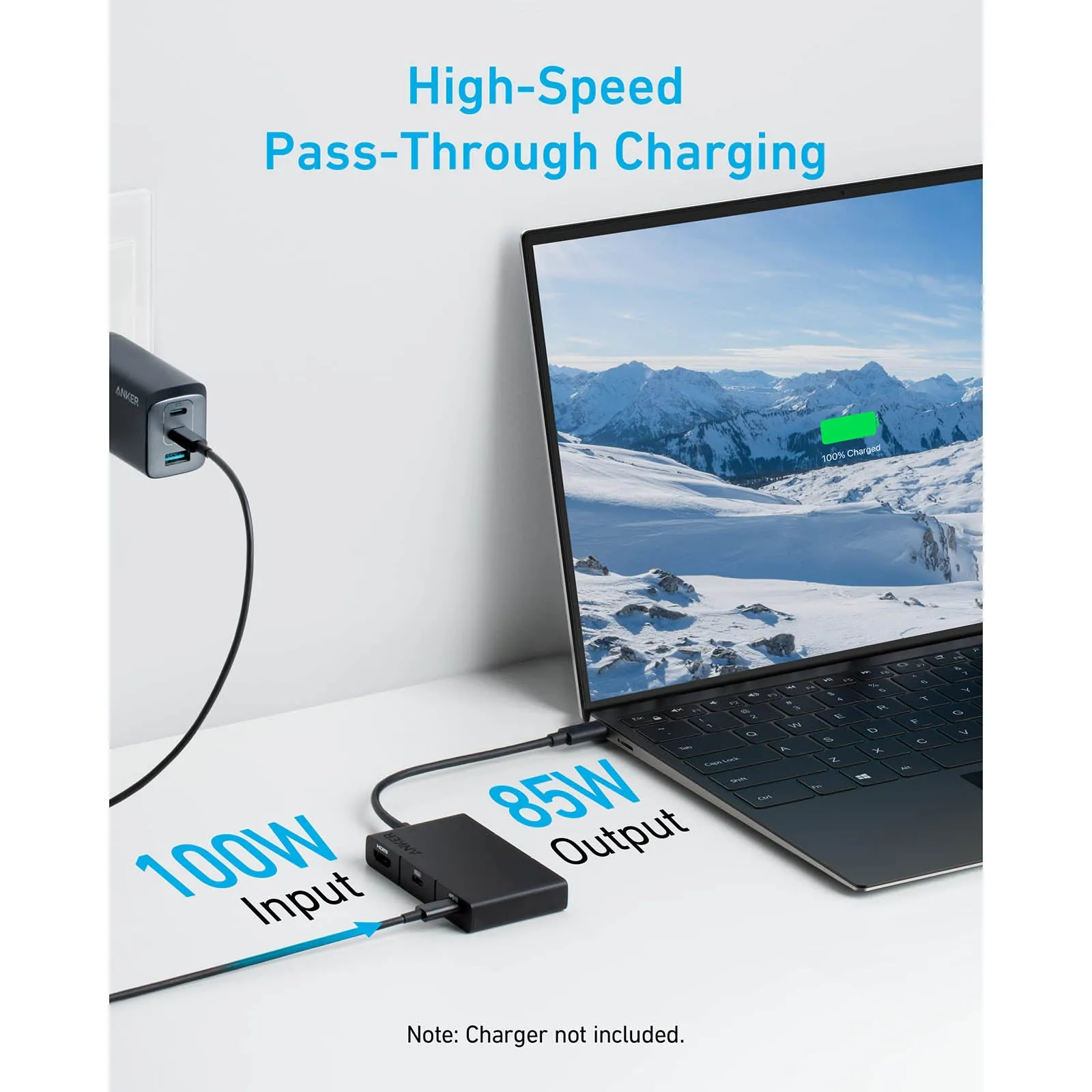 Anker 332 USB-C Hub W/ 5 Ports (HDMI, USB-C PD, USB-C, 2 USB-A Ports) - Black