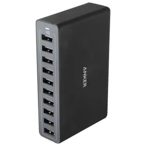 Anker POWERPORT - 10 Port USB Charging Hub - Black (A2133)