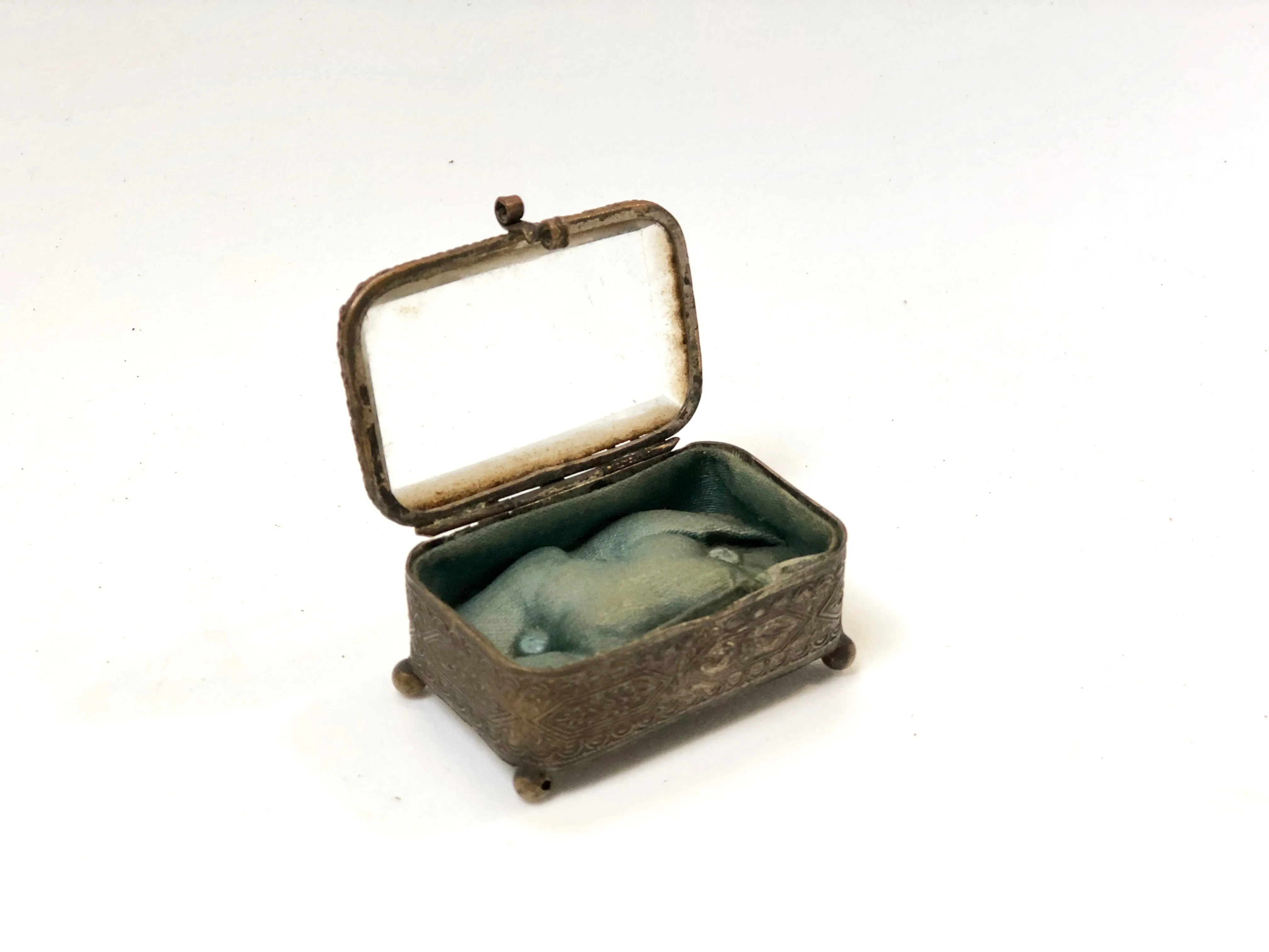 Antique Miniature Victorian Jewelry Box