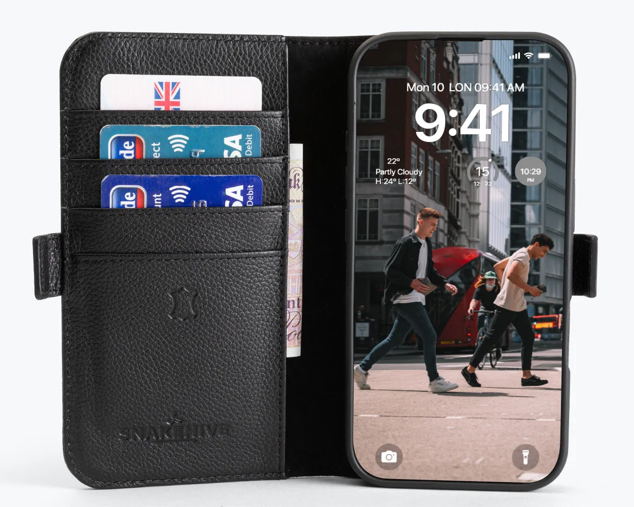 Apple iPhone 15 - Metro Leather Wallet Case