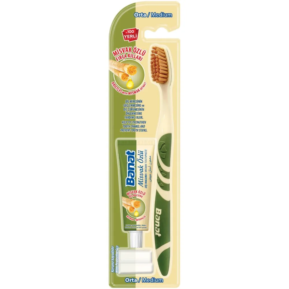 Banat Misvak Toothbrush With Toothpaste 15ML