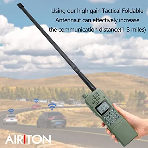 Baofeng AR-152 Military Grade 10 watt Ham Walkie Talkies for Adults,Long Range Rechargeable Tactical Radio with Green Speaker Mic and Tactical Antenna Full baofeng Accessories