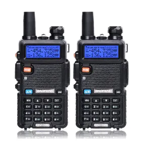 Baofeng UV-5R [2 Pack] | Dual Band | 4/1W | 128CH | Flashlight | VOX | Alert