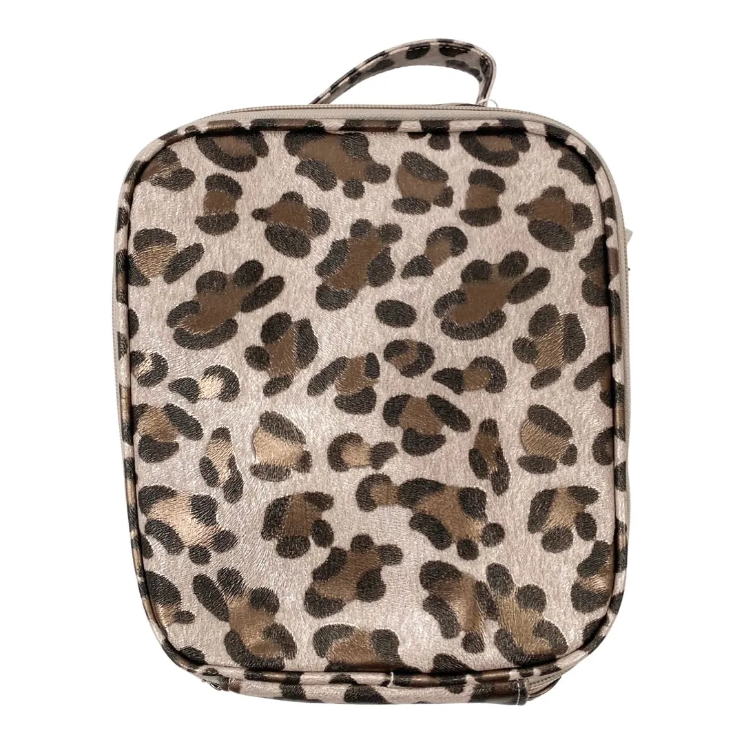 Bari Lynn Light Pink Leopard Lunch Box