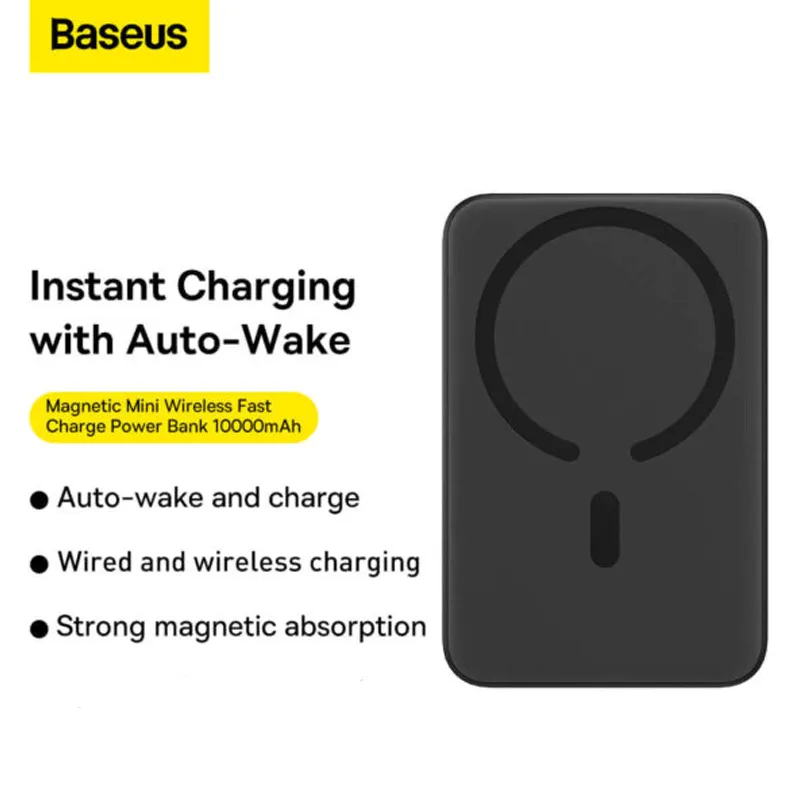 Baseus Magnetic Mini Wireless Fast Charge Power Bank - 10000mAh / 20W / Black