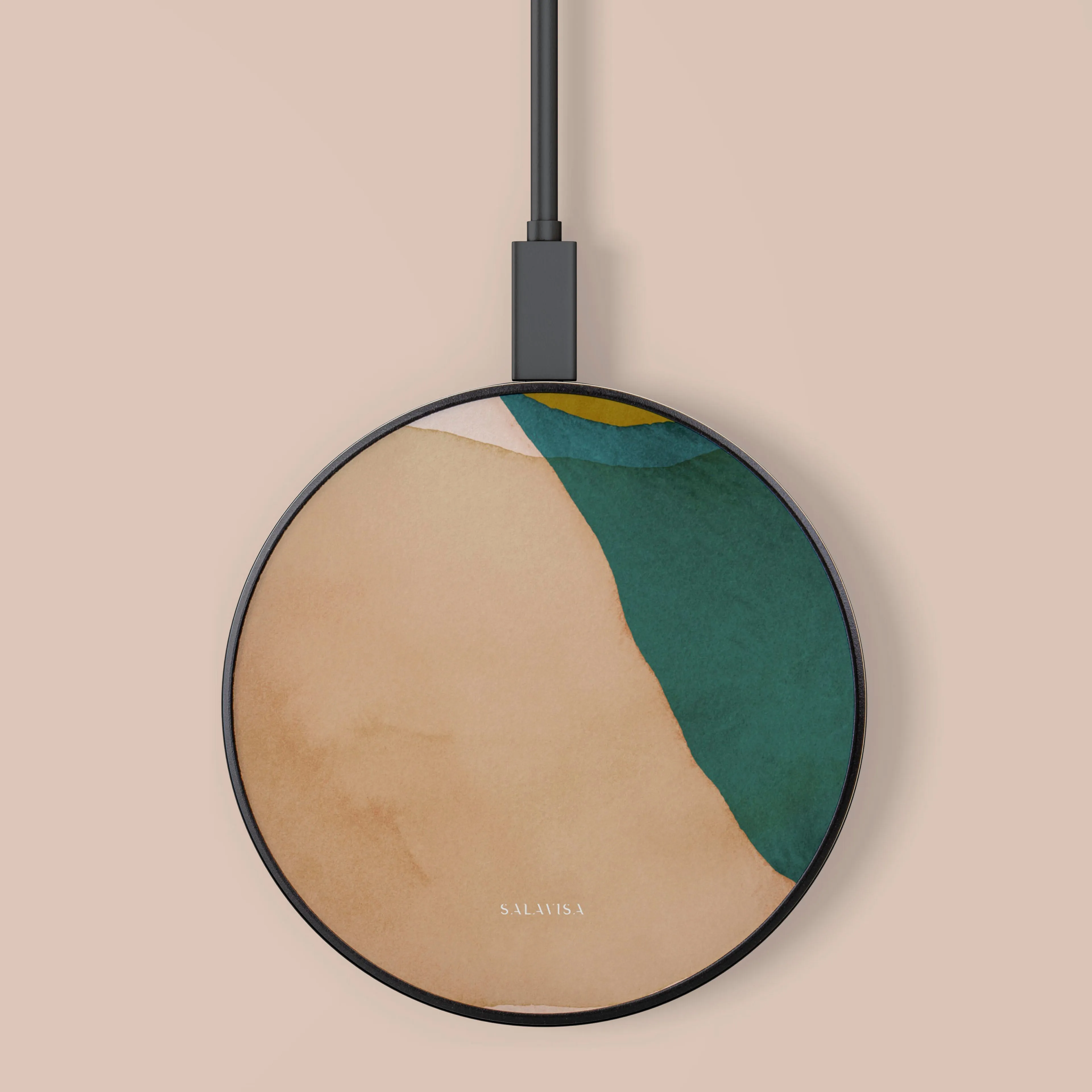 Beige Canvas Wireless Charger