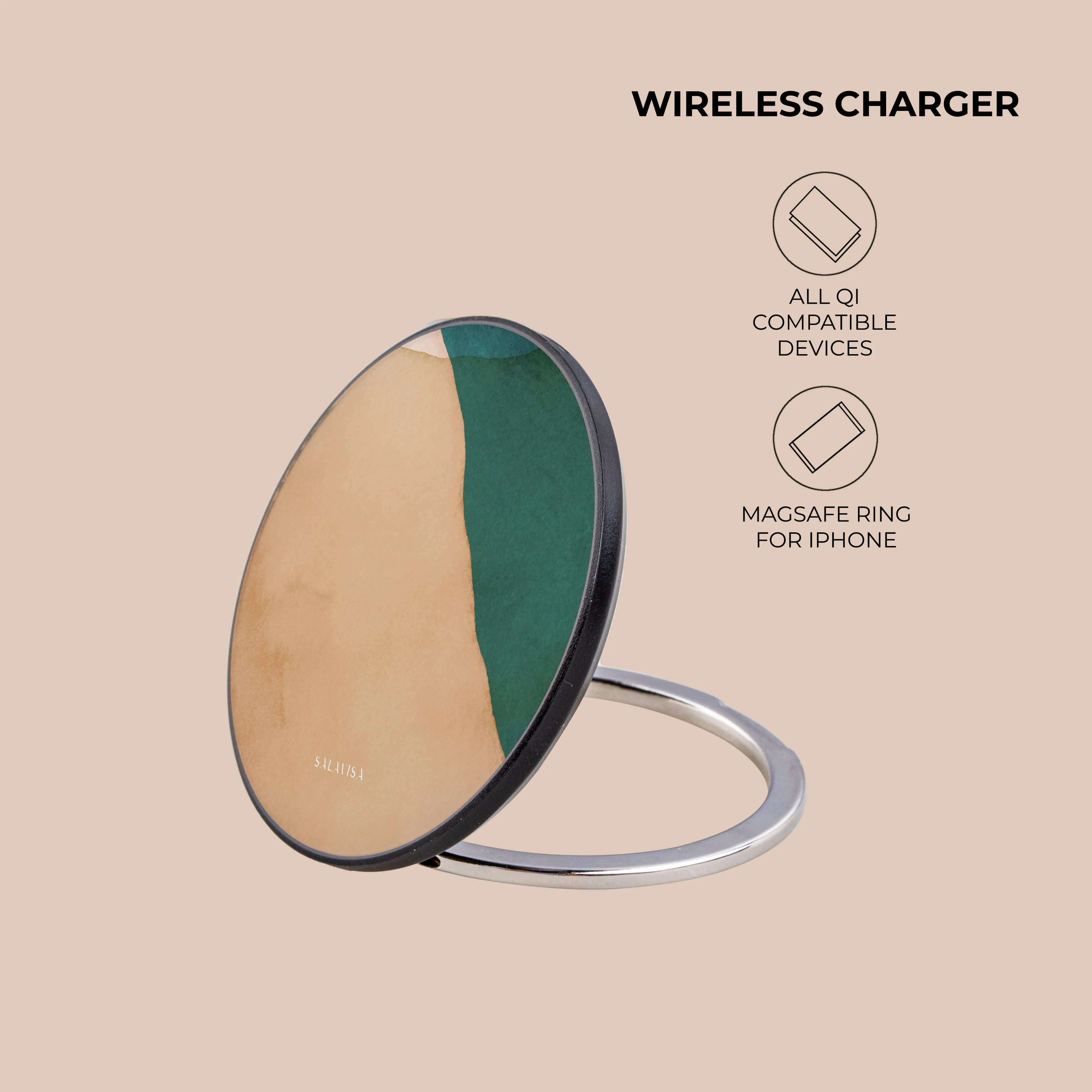 Beige Canvas Wireless Charger