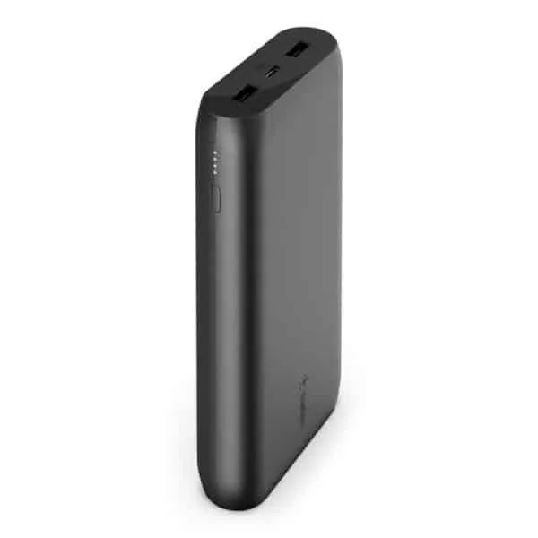 Belkin 20K Power Bank With Dual Usb-A Usb-C In Black