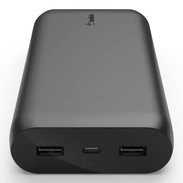 Belkin 20K Power Bank With Dual Usb-A Usb-C In Black