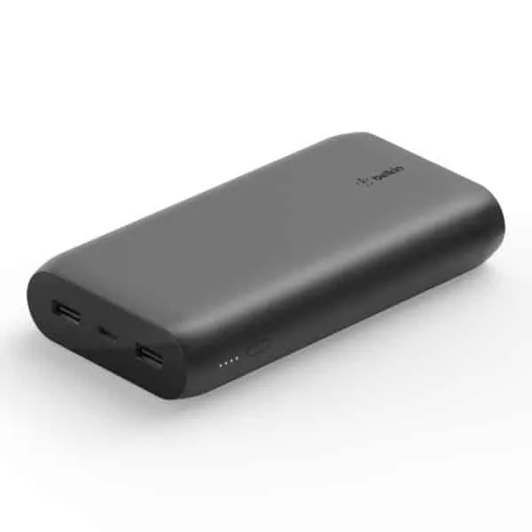 Belkin 20K Power Bank With Dual Usb-A Usb-C In Black