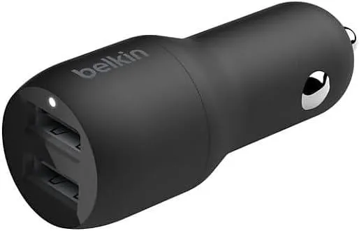 Belkin Boost Charger 24W Dual USB A Car Charger Black - CCB001btBK