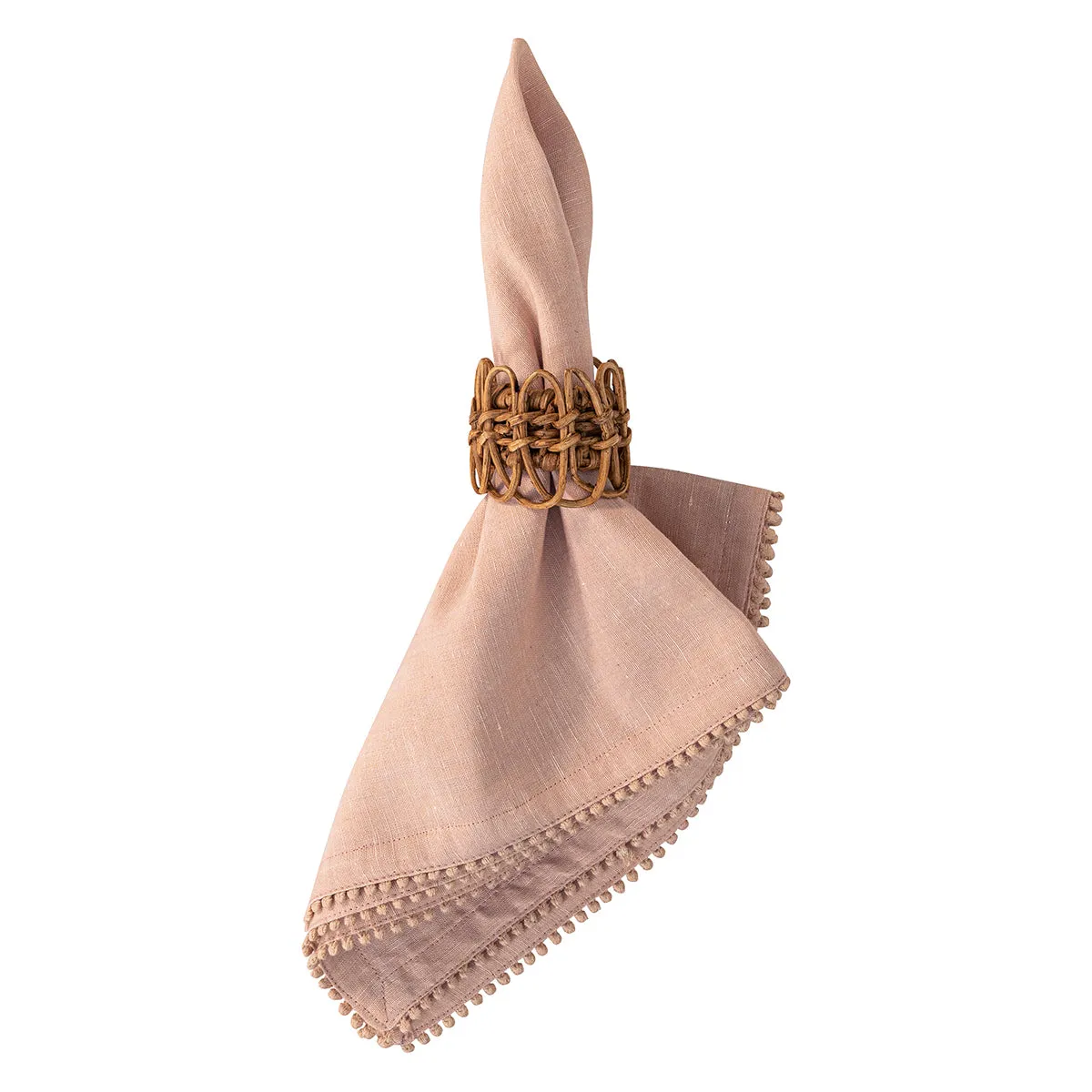 Berry Trim Napkin - Blush