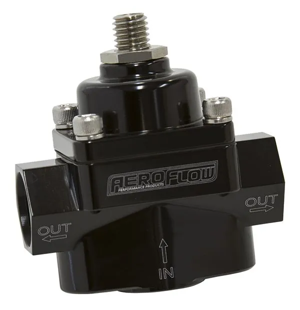 Billet 2-Port Fuel Pressure Regulator with -8 ORB Ports AF49-3001BLK