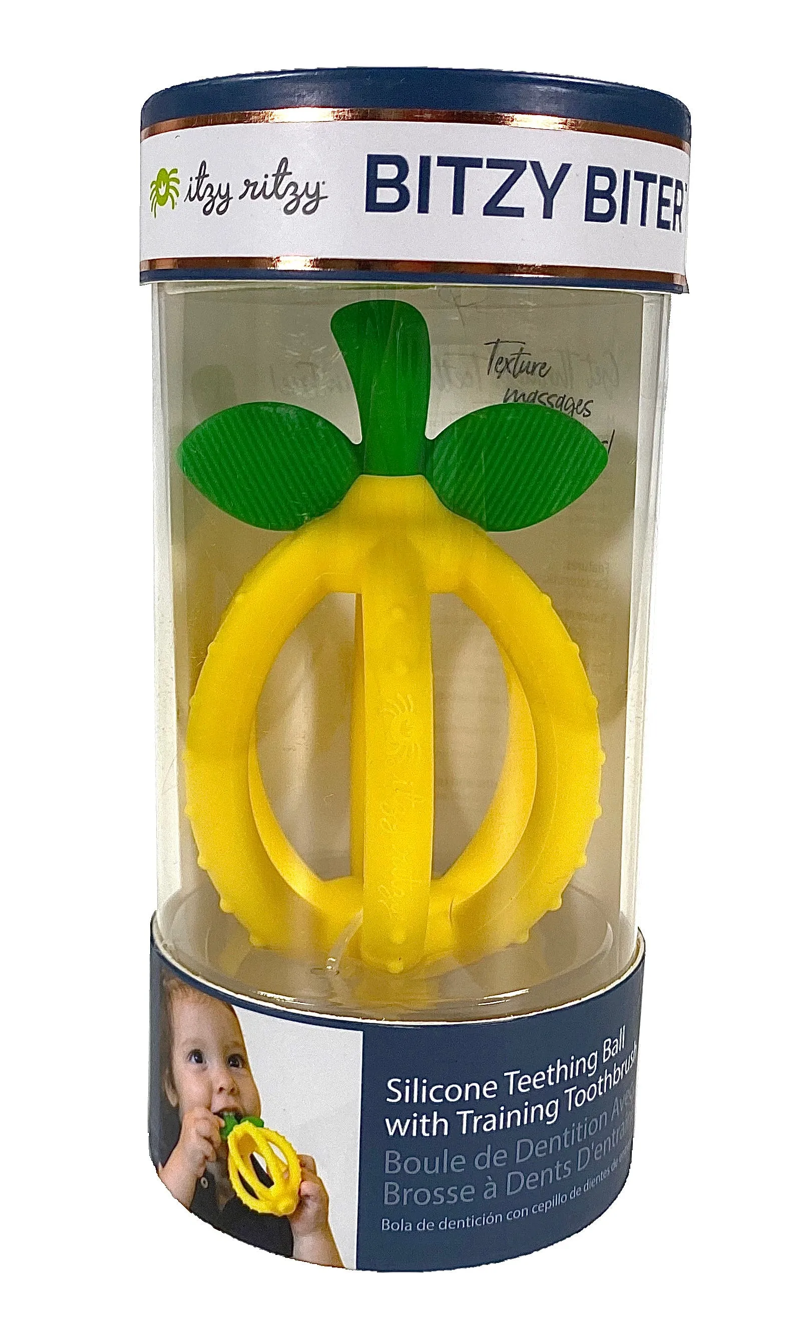 Bitzy Biter Lemon Silicone Teething Ball