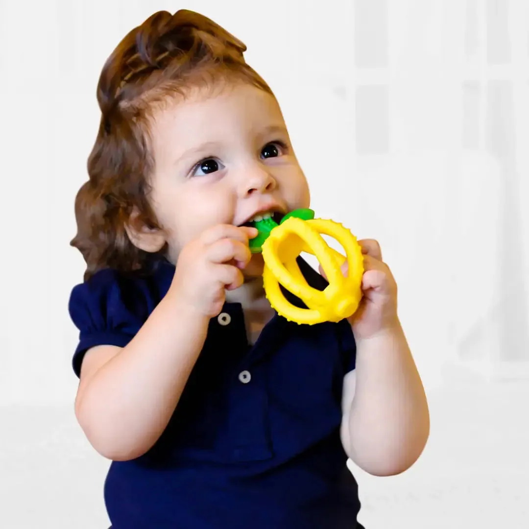 Bitzy Biter Lemon Teething Ball Baby Teether