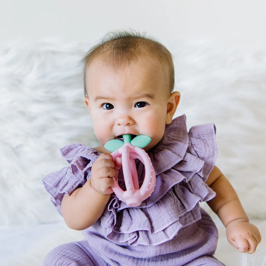 Bitzy Biter™ Pink Lemonade Teething Ball Baby Teether