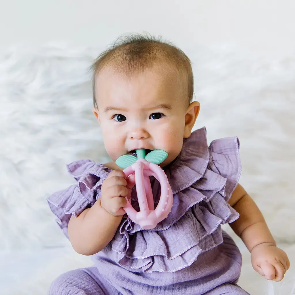 Bitzy Biter™ Teething Ball Baby Teether - Pink Lemonade