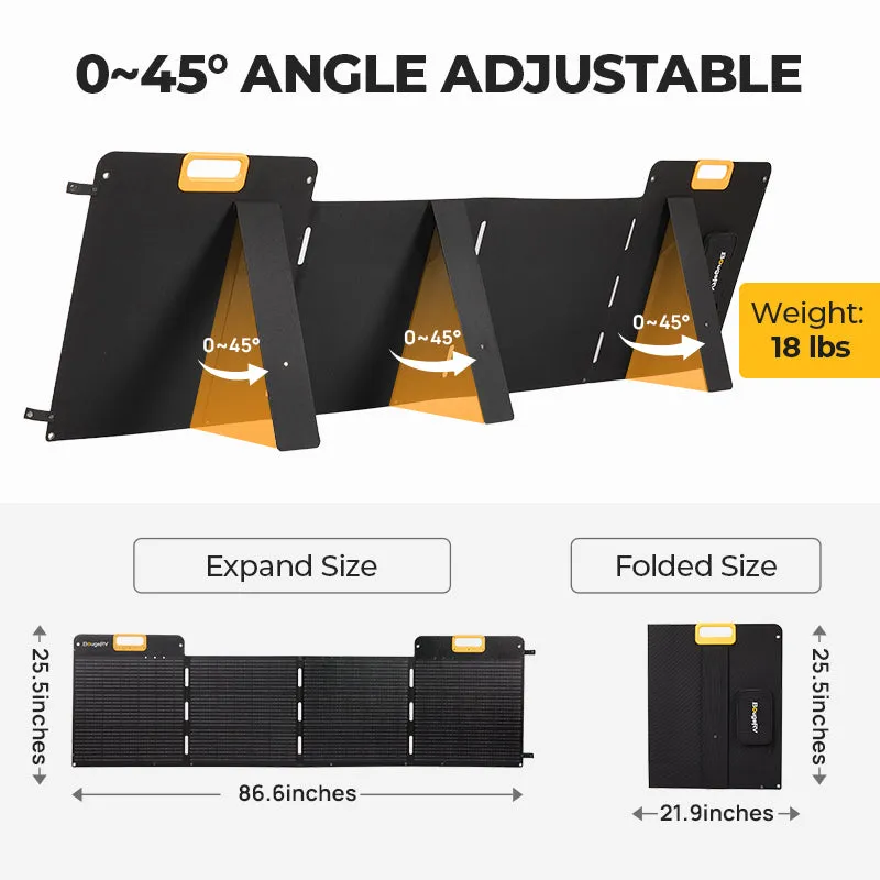 BougeRV 200W 12V 9BB Portable Solar Panel