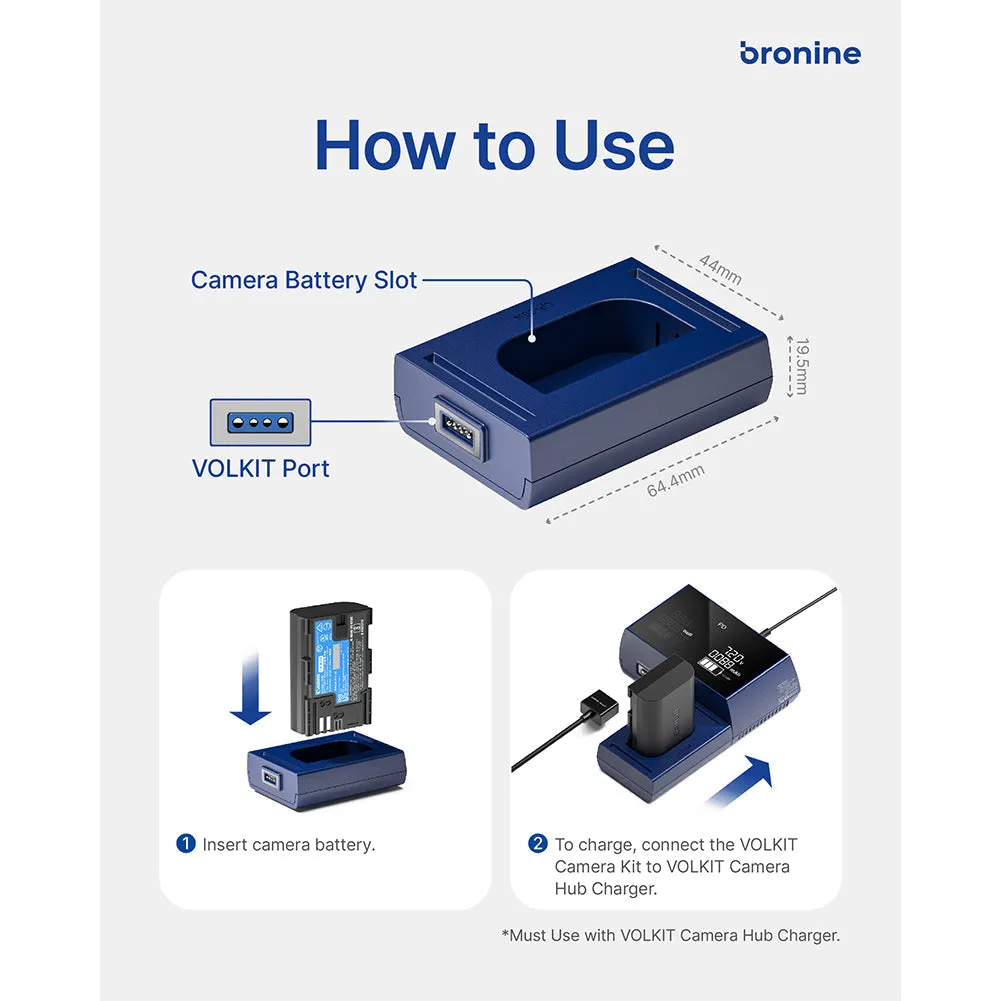 Bronine Canon LP-E6NH / E6N / E6 Camera Battery Charging Plate